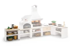 Palazzetti Gartenküche: Modul Arbeitsfläche, Marmortech Rot