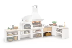 Palazzetti Gartenküche: Modul Spüle, Marmortech Rot