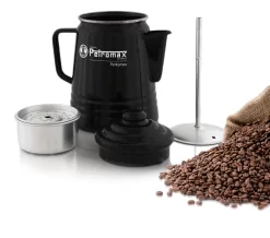 Petromax Tee- Und Kaffee-Perkolator / Schwarz Emailliert (1,3 Liter) -Barbecue Shop petromax kaffeekanne perkolator per 9 s