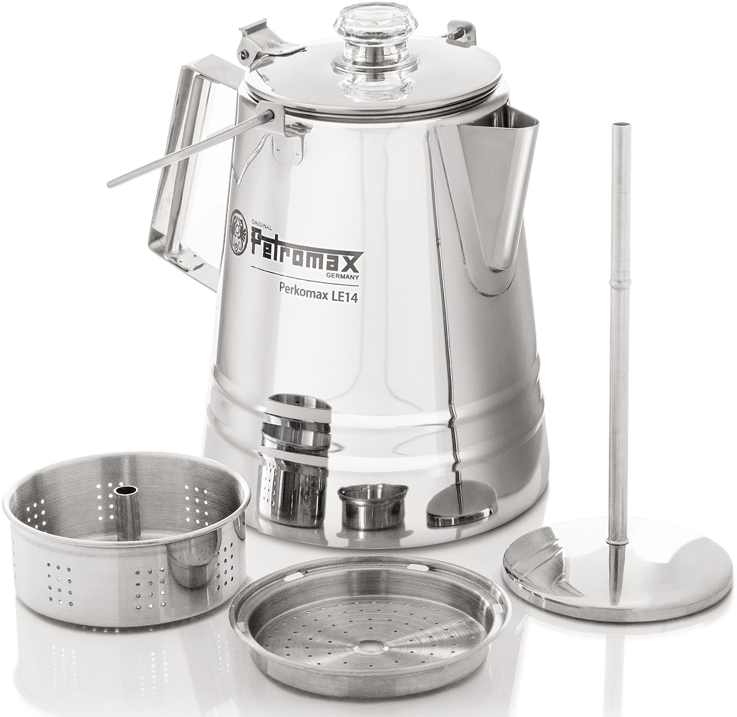 Petromax Perkolator Perkomax Le14 / Edelstahl (2,1 Liter) 2 Petromax Perkolator Perkomax Le14 / Edelstahl (2,1 Liter) – Bild 2