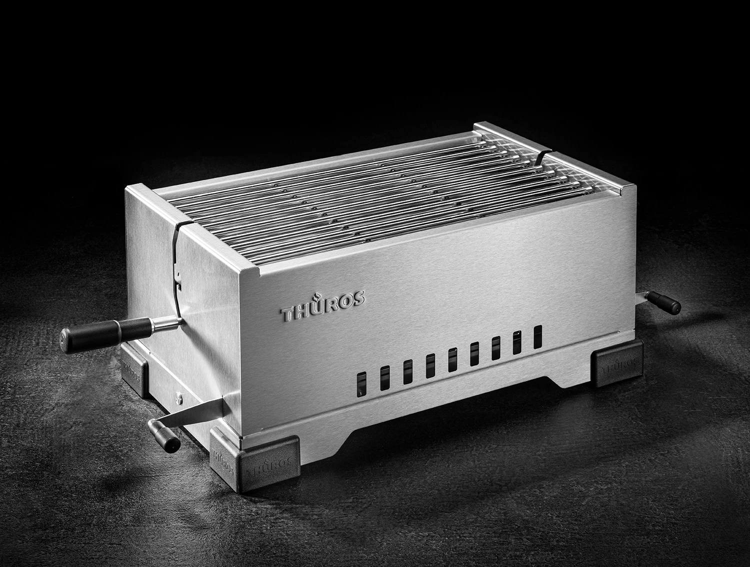 Thüros PRO1 - Modularer Holzkohle Tischgrill Mit Edelstahlrost 1 Thüros PRO1 - Modularer Holzkohle Tischgrill Mit Edelstahlrost